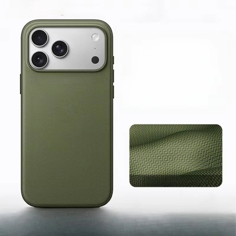 Coque MagSafe iPhone 17 / 17 Pro / 17 Pro Max – Tissée de luxe, charge sans fil