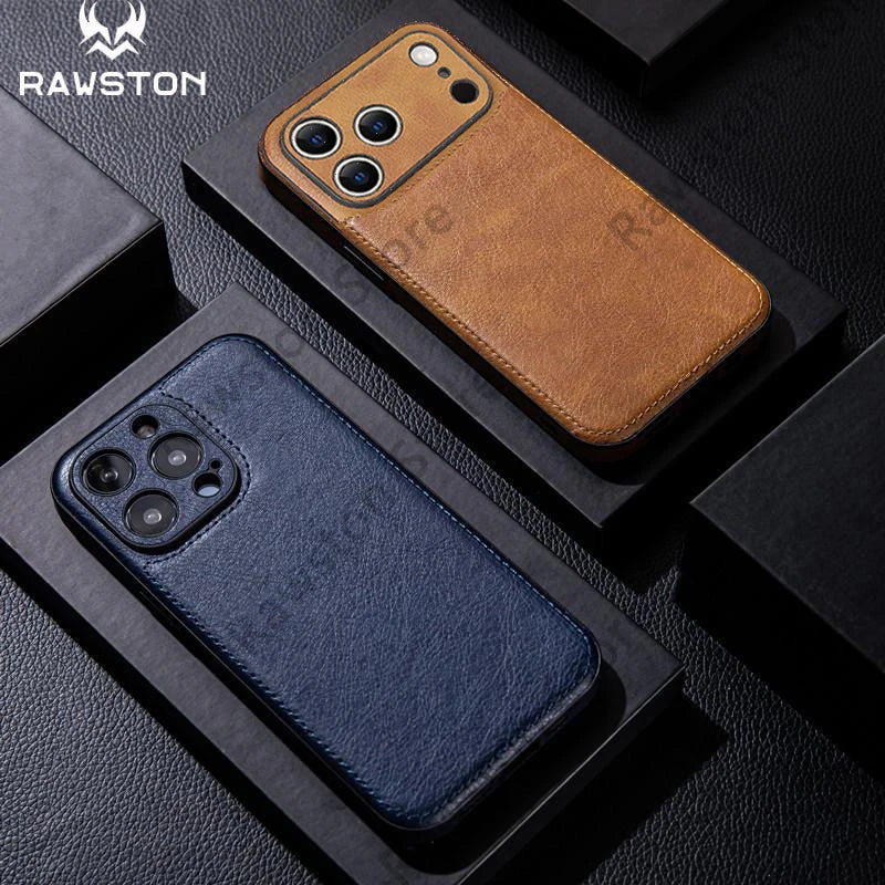 Coque de protection iPhone 17 Pro Max / Air / 13 / 12 – Cuir, antichoc & résistante