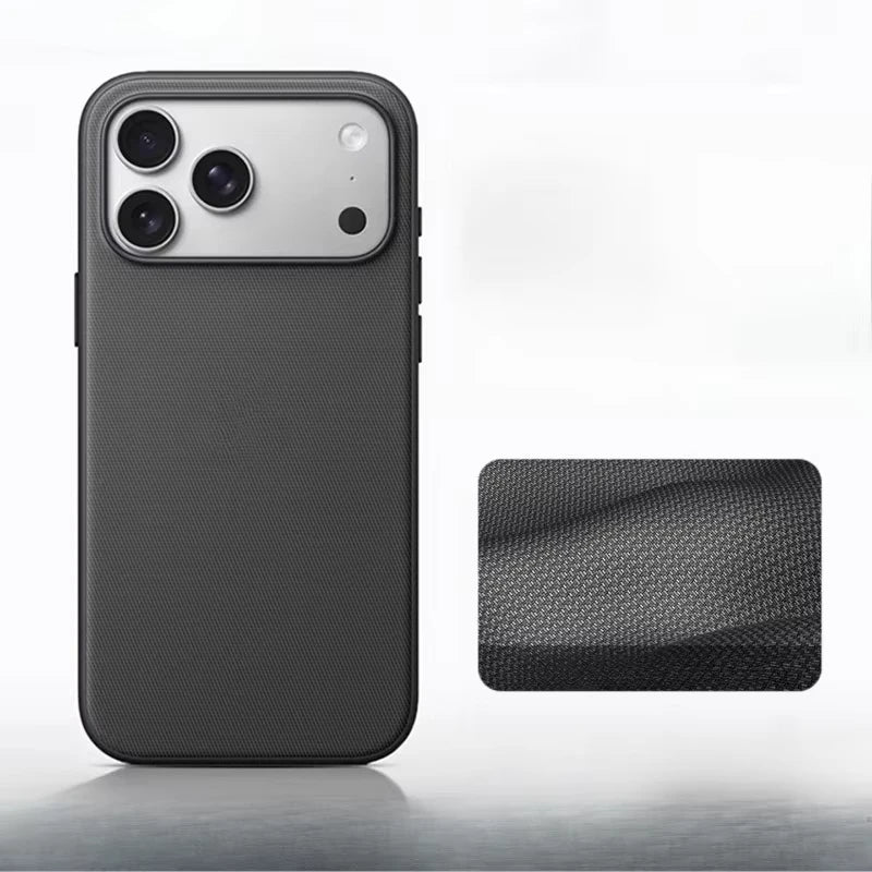 Coque MagSafe iPhone 17 / 17 Pro / 17 Pro Max – Tissée de luxe, charge sans fil